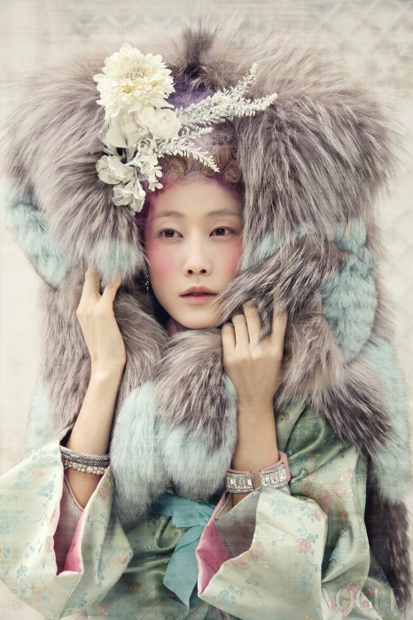 “Powdery Flower” Vogue Korea January 2014 by Koo Bohn Chang