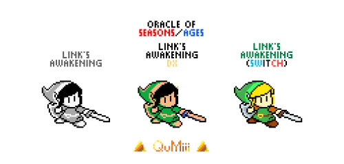 Recolored One Of The Sprites Of Link I Made, Now Featuring The Original GameBoy Link's Awakening, And