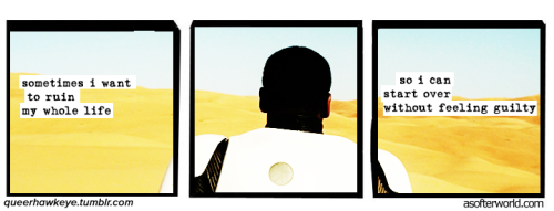 queerhawkeye: 719 / 1026 / 1185 [Caption: a set of three comic strips, all of them with different pi