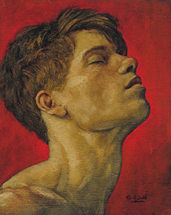 artmales:  &lsquo;Portrait Study on Red&rsquo;Ron Griswold 