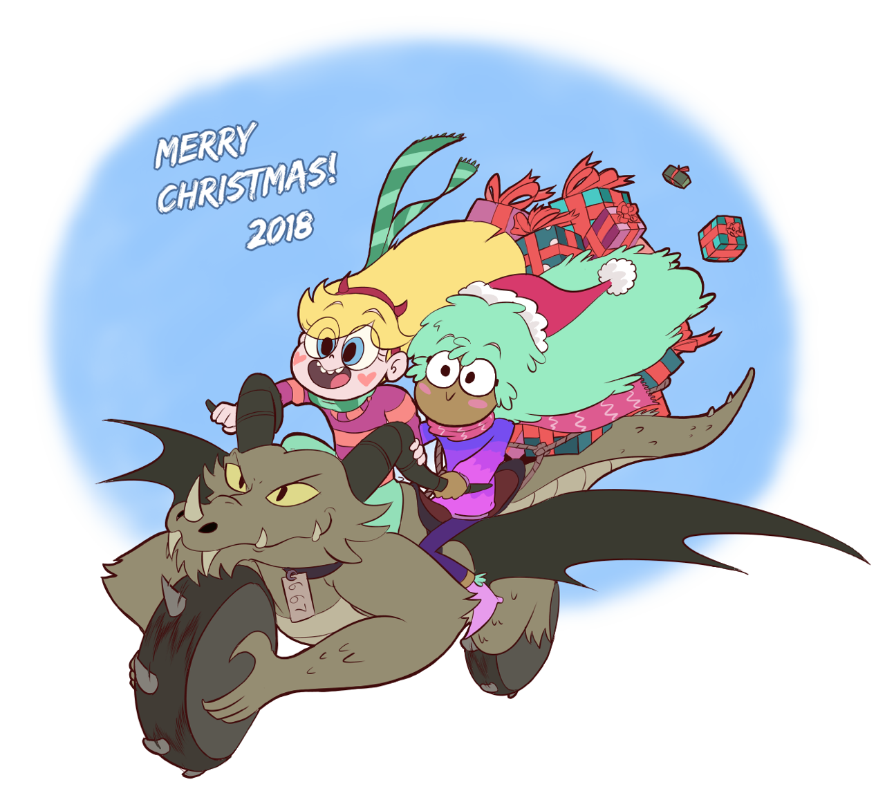 My gift for @doodlelue!I’m your secret santa, and Merry Christmas!