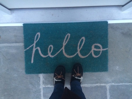 It’s been awhile since I’ve posted anything of substance. And this welcome mat inspired me to open my camera and grab a picture. Hello, how have you been?