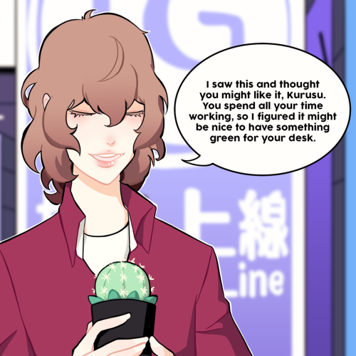 [supercomputer au] goro leaves akira with a gift at the train station, akira spends the rest of the 