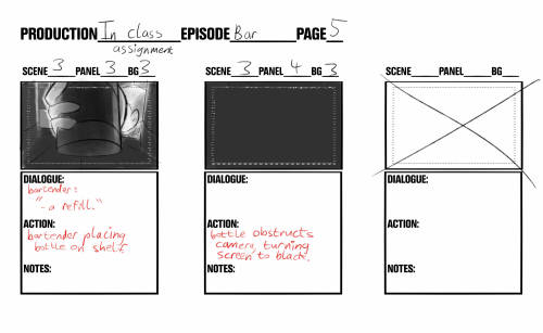 lil storyboarding exercise for class !