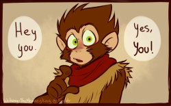 wukong-themonkeyking:  Let’s start the year with a friendly reminder, shall we?  Omg, Wukong u//3//u ♥ 