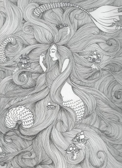 just-mermaids:  The Sea by Gueule-de-Loup 