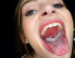 mouthful-portraits:  Sperm Swallowing Sweetheart.