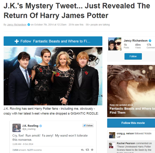 harrypotterdailly:  Harry Potter might be returning x