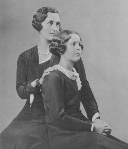 theroyalhistory: Princess Aspasia of Greece (born Aspasia Manos) with Princess Alexandra (later Quee