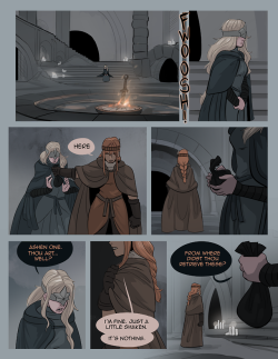 mollyjames:  mollyjames: “…there is a tale told of a Fire Keeper who returned from the Abyss, and brought great comfort to a bearer of the curse.” Special thanks to my patrons for making this comic possible Previousmore comics support me on patreon