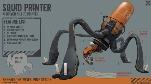 cyberclays:  Beneath the Waves: Prop Design Challenge  - by  Tom McDowell   “My  entry to the Artstation challenge. Really enjoyed all the entries. It  forced me to work up a whole project, and I made some internet friends  in the process!” 
