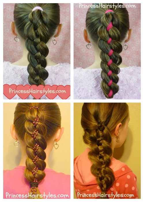 DIY 4 Strand Hair Braid Video Tutorial from Princess Hairstyles here. If you see a video DIY on