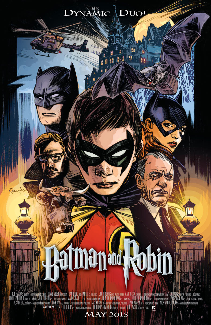 comicbookwomen:   BATMAN &amp; ROBIN #40 inspired by HARRY POTTER, with cover
