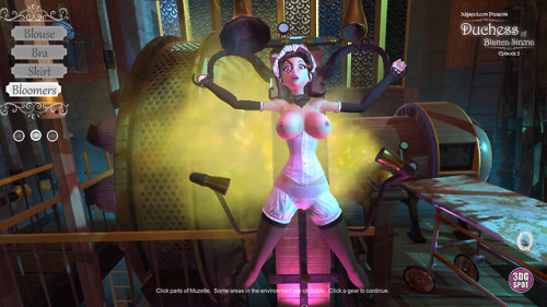 3dgspot:Duchess 2 screenshots.  Lady Blaine experiments on Muzette with her alchemic aphrodisia perf