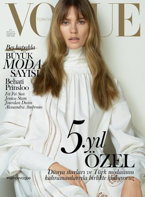 Vogue Turkey Covers March 2015. Fei Fei Sun, Jessica Stam, Allessandra Ambrosio, Jourdan Dunn &amp; 