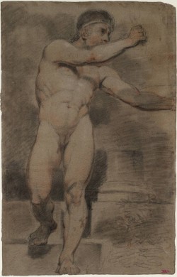 Joseph Mallord William Turner (1775 - 1851) - Male nude studies, chalk on paper, all ca. 46,5 x 29,5 cm.