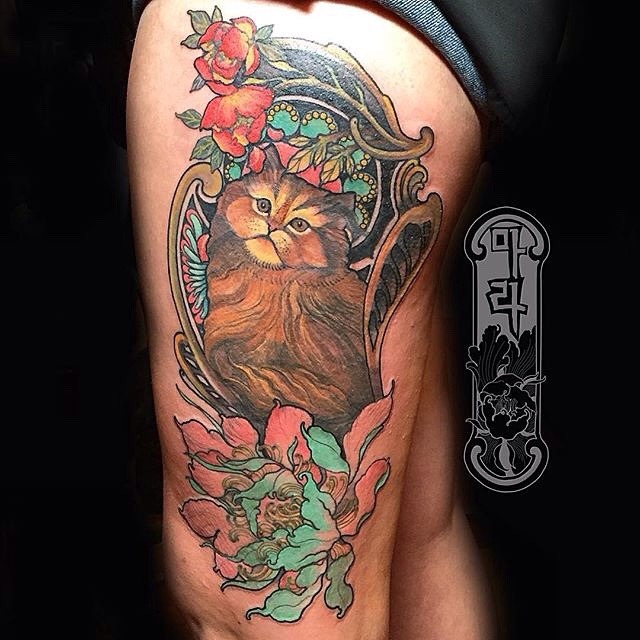 FYeahTattoos.com — Dedication to my orange persian cat. As far as...