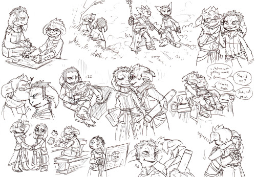 kiqo-gw2-corner:Organizing some files and somehow I don’t think I ever posted this?? Sketch page tha