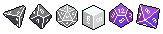 lgbtqaesthetic:  dungeonfemme:  I made some tiny pixel polyhedral die pride banners like the queer tabletop dork I am. please like or reblog if using :-) Part two here with even more pride!bi prideace pridegay pridegenderqueer pridetrans pridepan pride