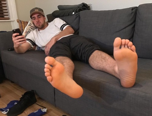 Big masculine feet