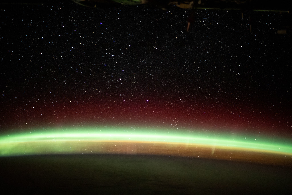 The aurora australis above the southern Indian Ocean by NASA Johnson