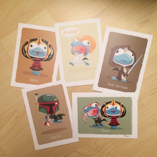 tu-anhnguyen: Happy May the Fourth! Get the full Awkward Boobies Star Wars series (5 prints) for onl