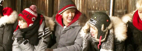 lobbu-lobbu:when Kris is the only one laughing at Chanyeol’s joke…