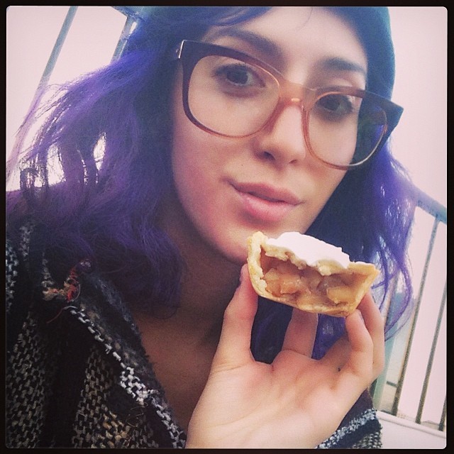 Happy π day! I made tiny cinnamon apple pies with whiskey whipped cream it was so
