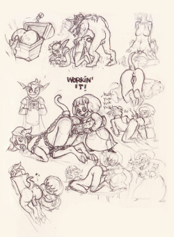 A whole bunch of sketches! Delidah having