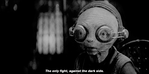 strwrsdaily:Through the ages, I’ve seen evil take many forms. The Sith. The Empire. Today, it is the