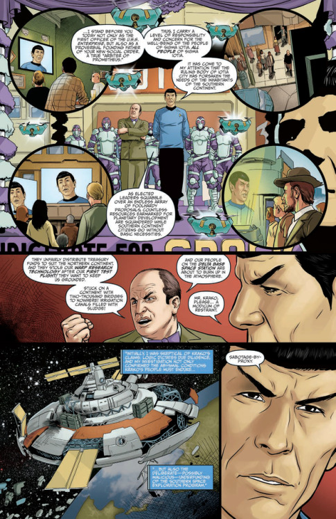 Out this week, Star Trek Year Five #4. Check out cover and preview pages, plus some other Star Trek 