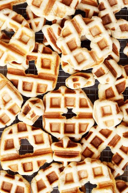 sweetoothgirl:    Vanilla Cinnamon Sugar Churro Waffle Doughnuts    @dommebadwolff23