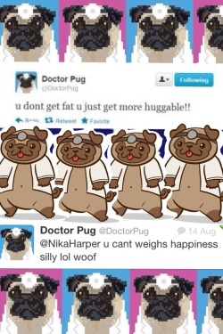gabilliamqueen:  decided to make a (shitty) collage dedicated to my favorite twitter ever..aka doctorpug literally if you’ve never been on that twitter i 200% recommend like its impossible to not smile whilst looking at those tweets