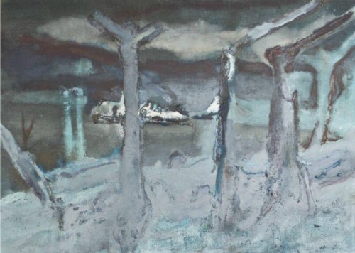 terminusantequem:Håvard Vikhagen (Norwegian, b. 1952), Natt, 1996. Oil on canvas, 200.00 x 244.00 cm