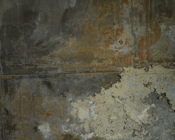 Lazy-Painting: Wall Detail. Derelict Army Base. Norfolk.