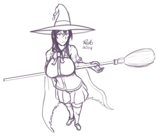 Ayaka from Witch Craft Works.  not sure how long it took, but it took a while…  Im sketching kinda slow lately…