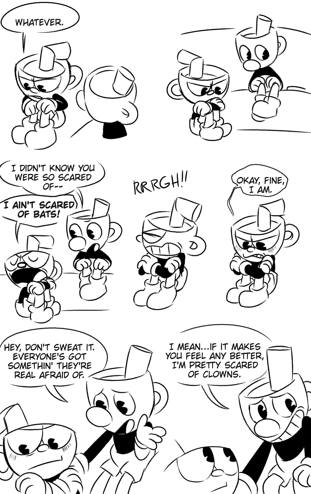 cuphead and mugman pranked by bendy by pokemonlpsfan 