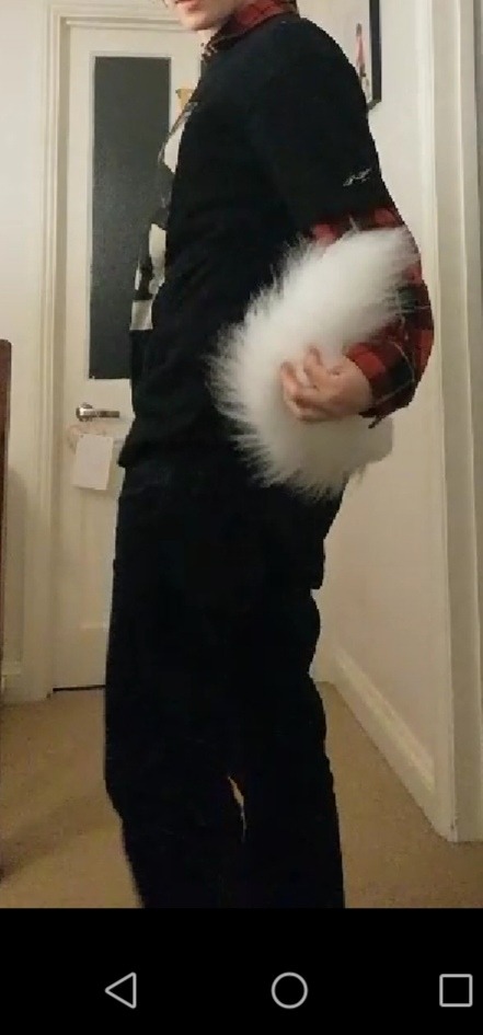 I Had Some Spare White Fur So I Made A Tail!!!!