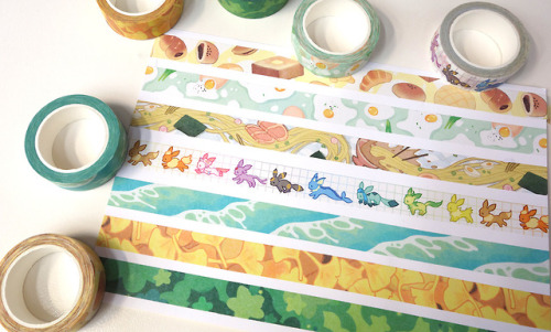 I made some washi tape and reopened my store!Link here