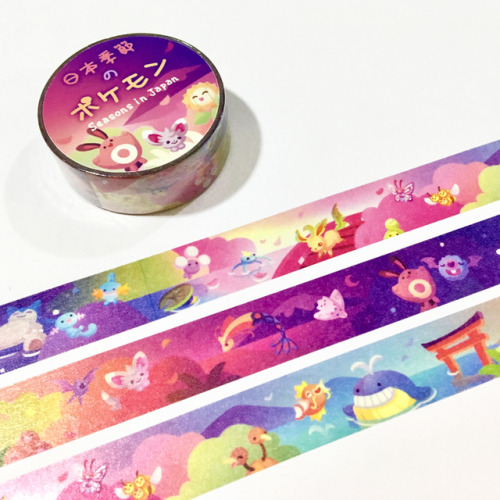 Shop ✿ Twitter ✿ Instagram ✿ My first washi tape <3 featuring Pokemon across the seasons in Japan