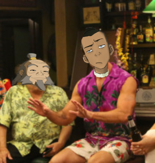 phoenixbrightheart:trip-wild:May I hit y'all with a hot takeUncle iroh has Hawaiian shirt energySokka also has the same energy but no sleevesThank you for your time