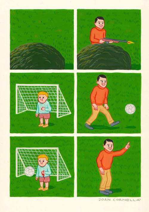 ghostonmagnetictape:   A arte e o humor bizarro de Joan Cornellà.  I love this too much is wrong. I’m sick, help. 