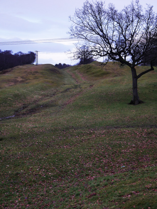 Antonine Wall, Rough Castle Section, Falkirk, Scotland, 10.2.18.This section of the Antonine Wall on