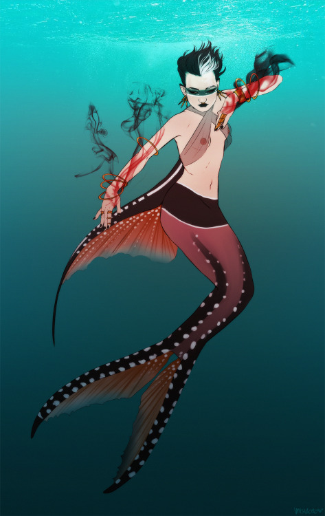 artofmisi:cilnia as a banggai cardinalfish mermaid, for mermay 2020! i had a lot of fun with this&nb