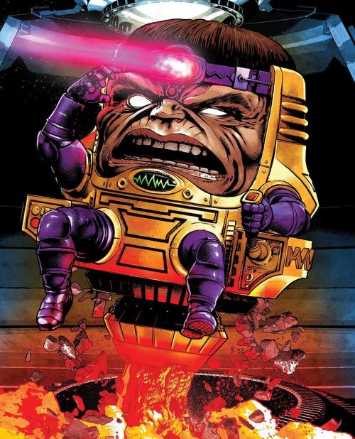 I got to draw M.O.D.O.K. in an official capacity for the panel art on the new Hasbro Marvel Legends 