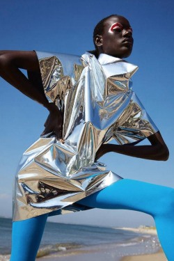 fashionarmies:  ‘SHAPE’ Ajak Deng by Thierry Le Gouès for French Revue de Modes F/W'17.