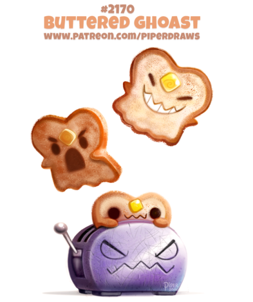 cryptid-creations: Daily Paint 2170. Buttered GhoastHalloween Special Print Promos: ForgePubl