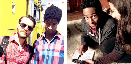 alfieenochdaily:  Alfie Enoch in fellow HTGAWM cast’s social media pics