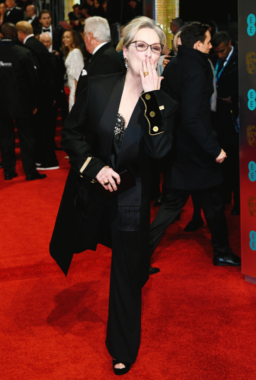 Meryl Streep attends the 70th EE British Academy Film Awards at Royal Albert Hall on February 12, 20