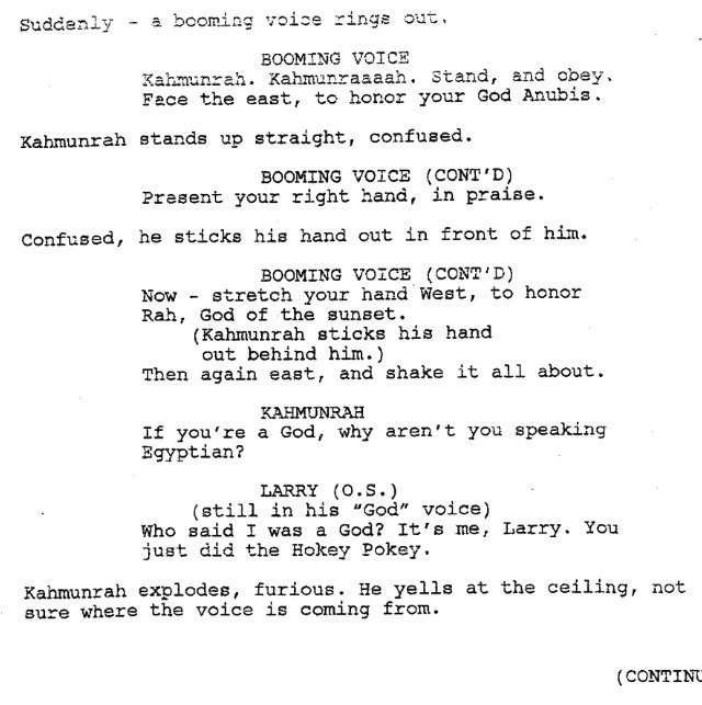 heyitsbumblebri:  Just some gems from the original NatM2 script. I especially love